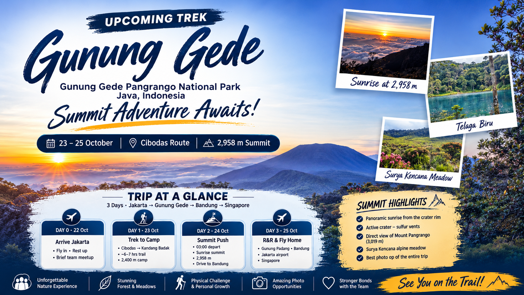Gunung Gede – Bandung Trek